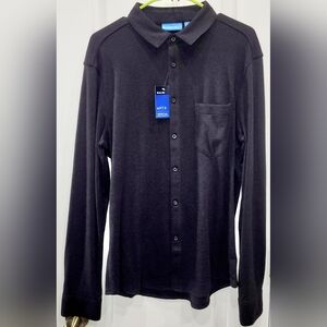 Apt 9 mens long sleeve shirt black size large